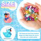 RoundFunny 250 Pcs Mini Resin Cruise Ducks with Sunglasses Bulk Glow in The Dark Tiny Colorful Sailing Rubber Cruise Ducks for M