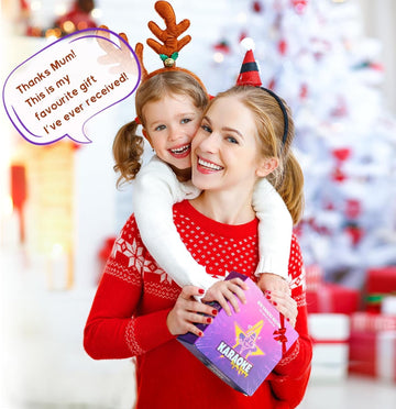 YLL Mini Karaoke Machine for Kids Adults, Portable Bluetooth Speaker with 2 Wireless Microphones, Birthday Gifts Toys for Girls