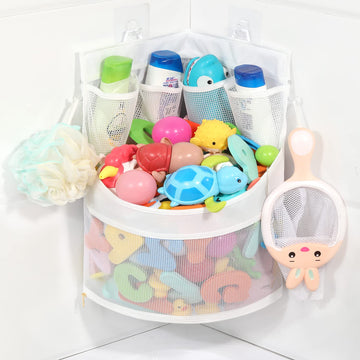 Ligereza Baby Bathtub Toy Storage - 17' X 13' Bathtub Toy Holder Mesh Bathtub Toy Holder Let Baby Bathtub Toys To Dry Faster, Bathtub Toy Organizer For 1-3 Year Old Toddler Bathtub Toys