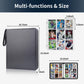 Hesplus Trading Card Binder, 900 Pockets Sleeves With Zipper, Double Sided Pocket Pu Card Collection Binder, Collector Card Albu