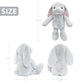 WEIGEDU Gray Bunny Rabbit Stuffed Animals Plush Toys for Kids Girls Boys Baby Birthday Bedtime Gift, 17.7 inches