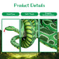 BRINJOY Giant Snake Plush Toy - 149" Lifelike Jumbo Animal - Green Cotton Stuffed Animal for Kids - Perfect Gift for Birthdays & Parties