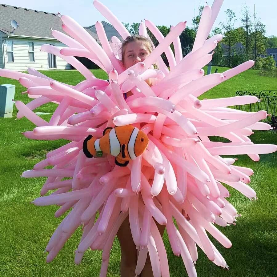 Eblliwsm 100Pcs 260Q Pale Pink Magic Long Balloons Decoration Shopping Mall Activities, Party Decoration, Parent-Child Activitie