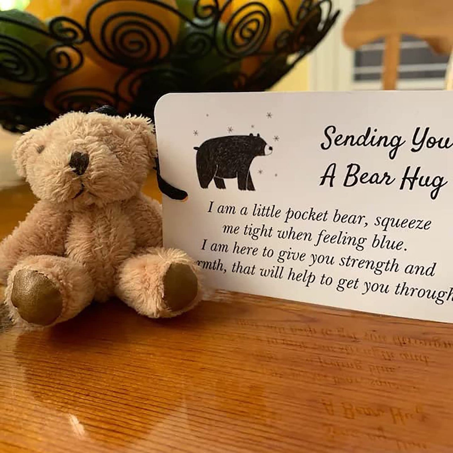 Siluyado A Little Pocket Bear Hug - Sending You A Bear Hug, Pocket Hug Love Token, Give Bear Hugs To Whoever Needs One, Cute Fun
