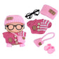 Ezcora Knitting Outfit Set for 17cm Dolls  4 Cozy Sweaters with Hats  Shoes  Glasses Bags  6.7-Inch Doll Accessories  Gift Idea (No Dolls)