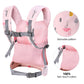Baby Doll Carrier Front and Back Baby Doll Accessories Backpack Kid Toddlers Play Toy Baby Carriers for Babydoll Pretend with Adjustable Straps for Little Girls (Flamingo)