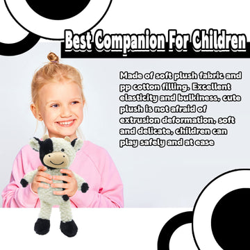 Religes 9' Cute Cow Stuffed Animals Soft Cuddly Cow Plush Stuffed Animal Birthday Gifts For Boys And Girls, Plush Animal Decorations (Cows - Sitting-Red Coat)