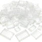 Zhx 72Pcs Clear Transparent Window House Building Brick Toy Classic Flat Plates Pieces And Parts Block Compatible With Major Brands (White Mix)