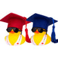 CoFuBcad Graduation Ducks Car Dashboard Decorations 2Pack Rubber Duck Car Ornaments with Mini Graduation Hats Sashes Glasses