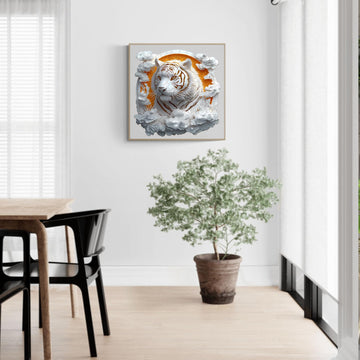 KAAYEE Wooden Puzzles for mature-themeds  3D Vision Effect Paper Tiger Wooden Jigsaw Puzzles 200pcs Unique Shape Advanced Wood Puzzle mature-themed  Birthday Fathers Family Game (M 11.4 * 11.4in)