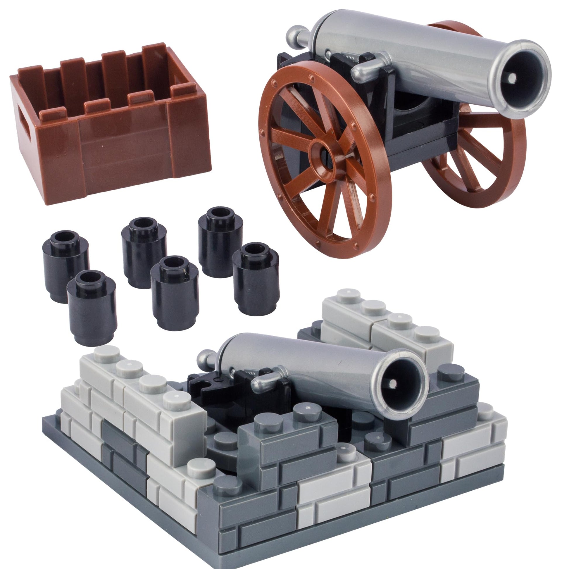 MaozyHomie  Pack Military Medieval Warfare Cannon Toy Soldiers Figures Toy Set Minifigure Compatible with Major Brands  3 Years Old and up