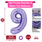 40 Inch Giant Purple Number 9 Balloon, Helium Mylar Foil Number Balloons For Birthday Party, 9Th Birthday Decorations For Kids,