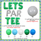 JOYMEMO Golf Party Decorations for Boys Men, Blue Green Lets ParTee Balloon Banner, Golf Ball Balloons, Lets Par- tee Decor, S