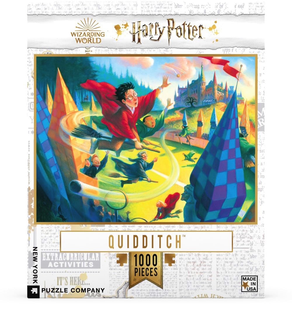 New York Puzzle Company - Harry Potter Quidditch - 1000 Piece Jigsaw Puzzle For Family Game Nights By Mary Grandpré