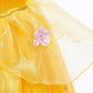 Princess Belle Costume For Girls Birthday Party Outfit Halloween Cosplay Dress Up With Accessories 9-10