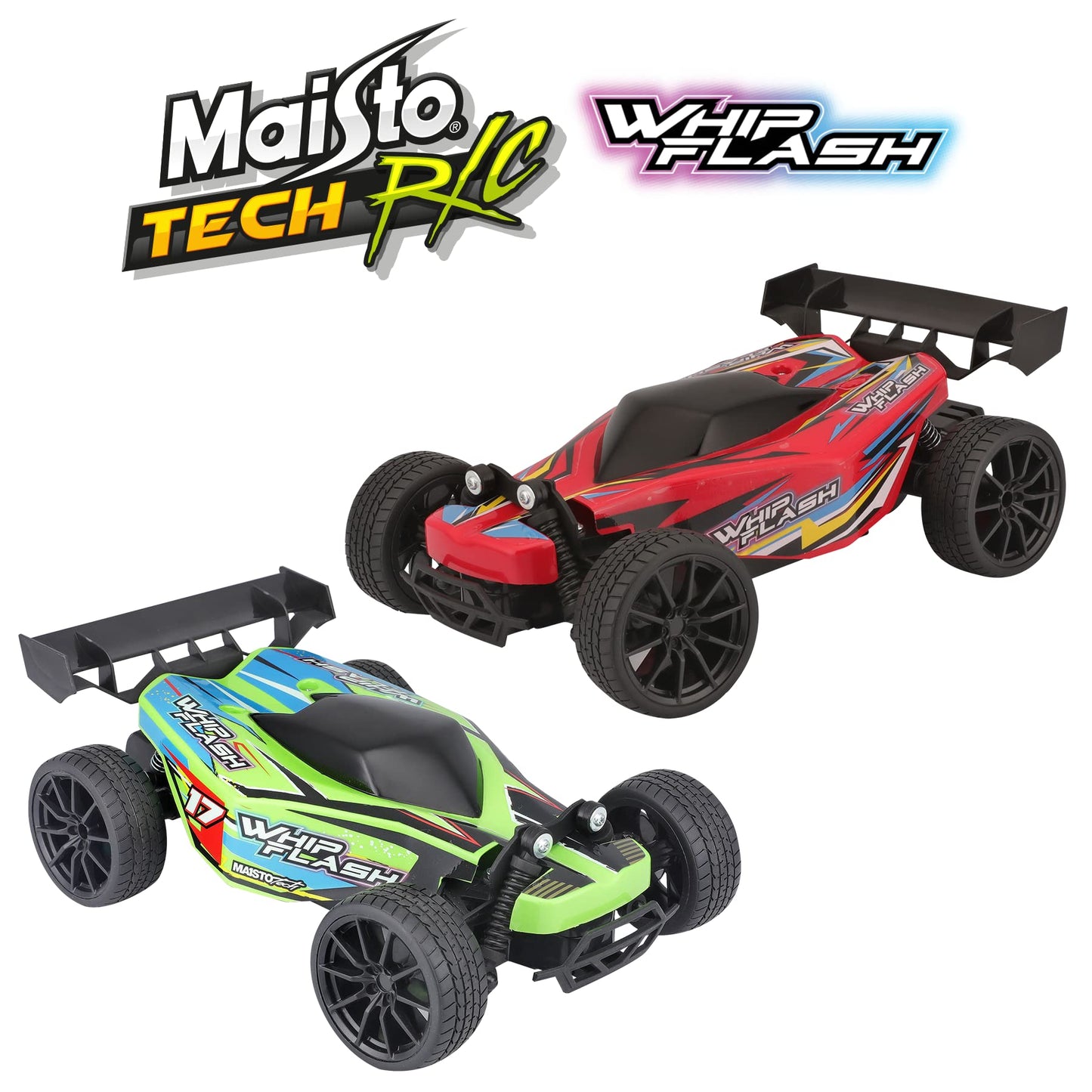 Maisto Tech R/C 2.4 GHz WhipFlash Light-up Buggy, Red