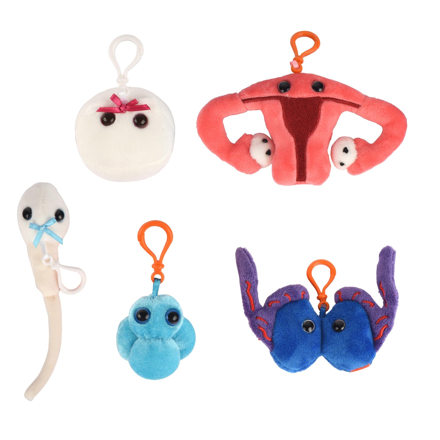 GIANTmicrobes Gift Box - Let's Get it On, Plush Uterus Model, 3-inch, Multicolor, Funny Medical Gag Gift for Doctors and Nurses