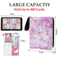 Pink Card Binder for Girls 4 Pocket with 50 Sleeves up to 400 Cards Cute Trading Card Binder Waterproof Photocard Storage Bag for Cute Cards