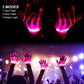 Sumind Halloween LED Mask Scary LED Skeleton Mask Purge Hacker Mask Glow in The Dark Mask for Halloween Costume Party(Pink)