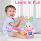 Baby Rabbit Musical Stuffed Animals Toy,Infant Bunny Bilingual Early Learning Education Toy With Light-Up Music & Crinkle,1St Ea