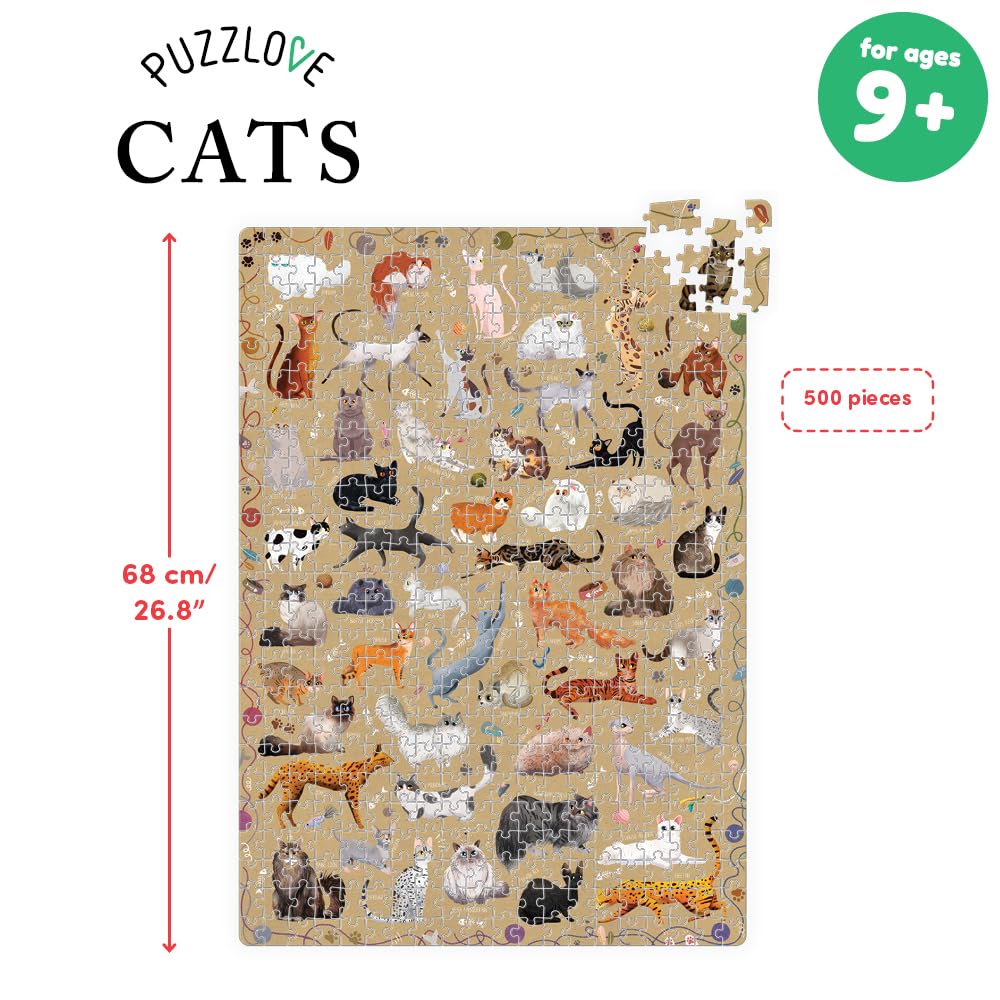 Puzzlove Cats (500 Pcs) 9+ Floor Puzzle