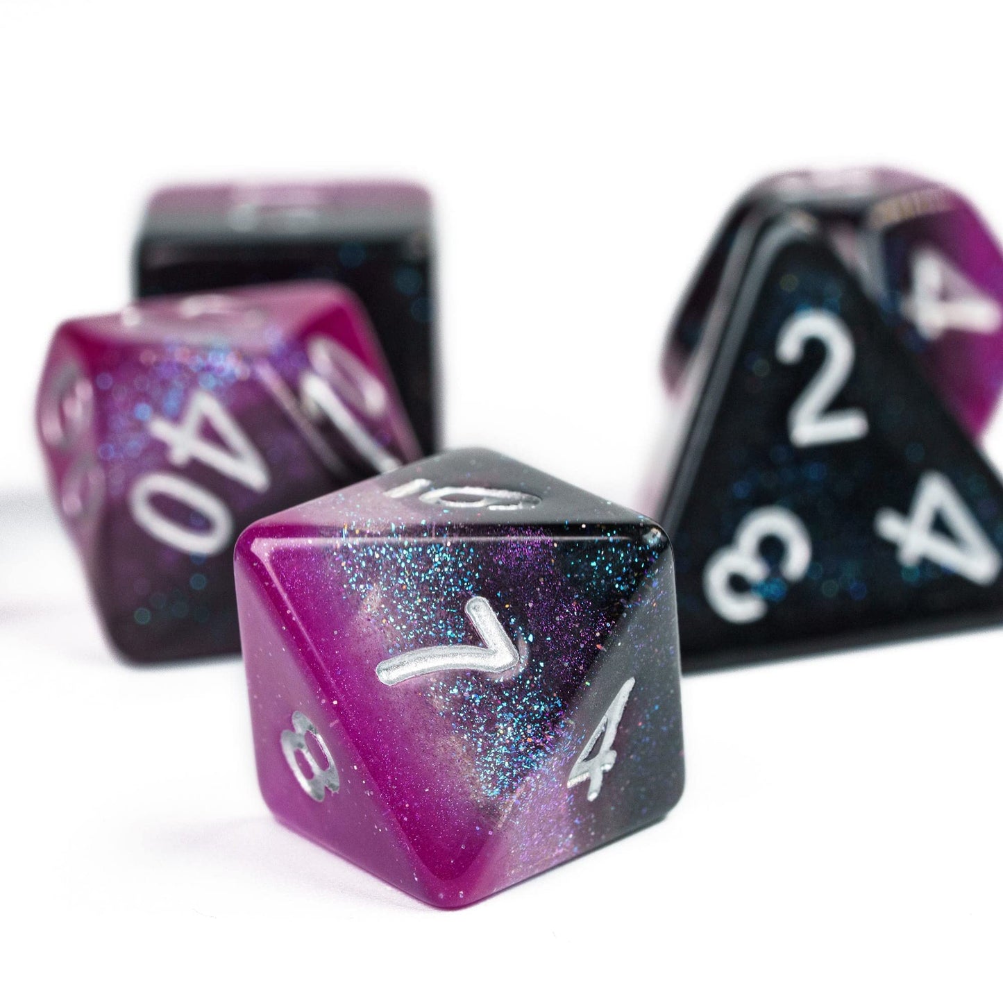Hddais 7Pcs Asexual-Pride Polyhedral Dnd Dice Set, Homosexual Flag D&D Dice For Rpg And Other Table Games