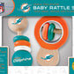 Babyfanatic Wood Rattle 2 Pack - Nfl Miami Dolphins - Officially Licensed Baby Toy Set