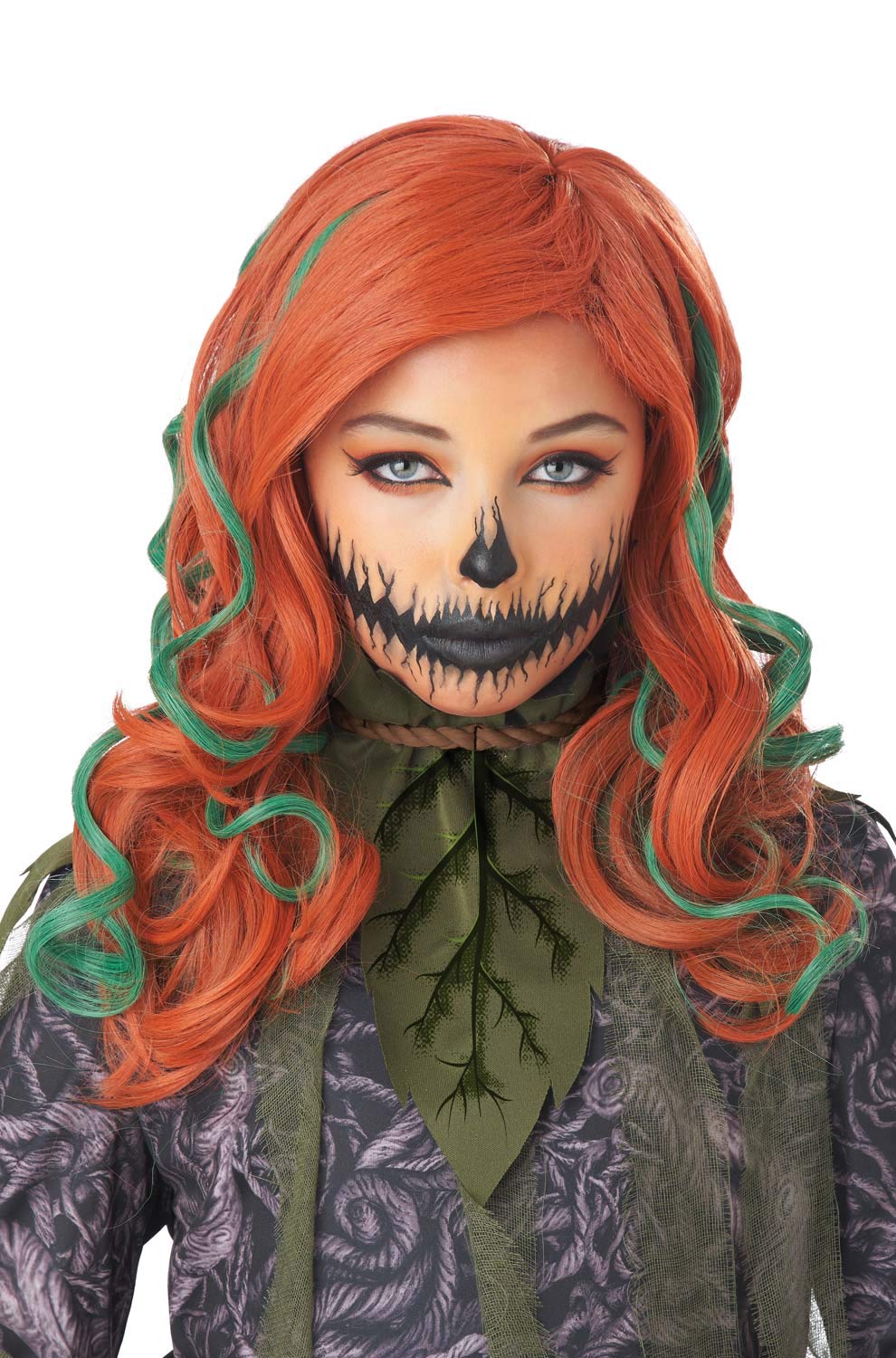 California Costumes Girls Pumpkin Vines Wig, Auburn/Green, One Size
