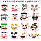 Halloween Pumpkin Decorating Stickers Jack-O-Lantern Diy Make A Pumpkin Face Expressions Decals Decorations For For Halloween Ki