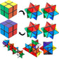 4 Pieces 2 In 1 Combo Cube Toy Magic Star Cube Transforming Infinity Geometric Puzzle Toys Cool Mini Shape Transforming Item For Teens And Adults