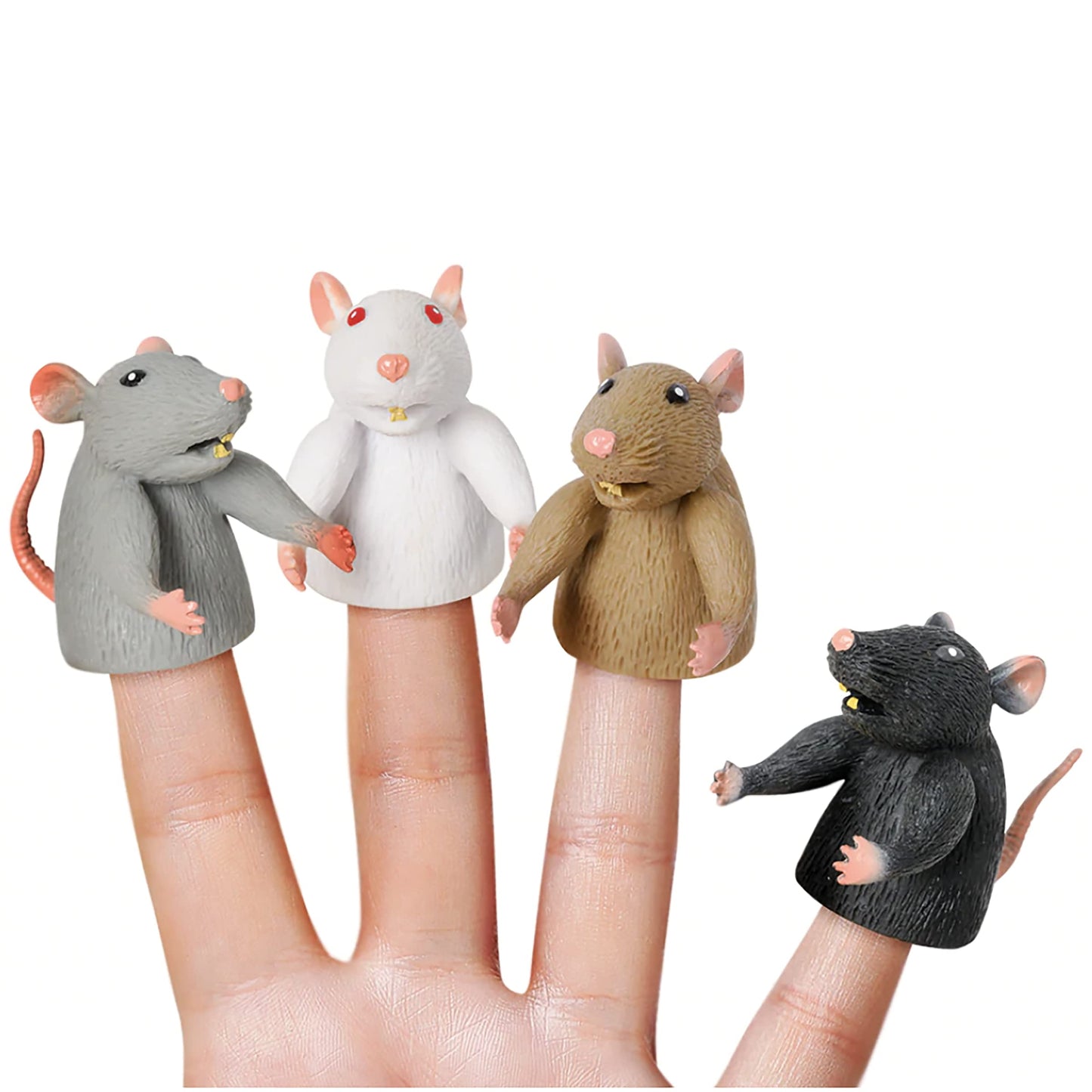 Mcphee Accoutrements Finger Rats 4 Piece Finger Puppet Set