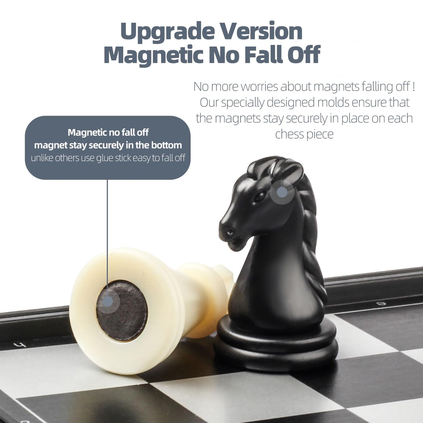 Mini Travel Chess Set Magnetic Vikutu 5.9 Inches Portable Small Folding Chess Board (X-Small)
