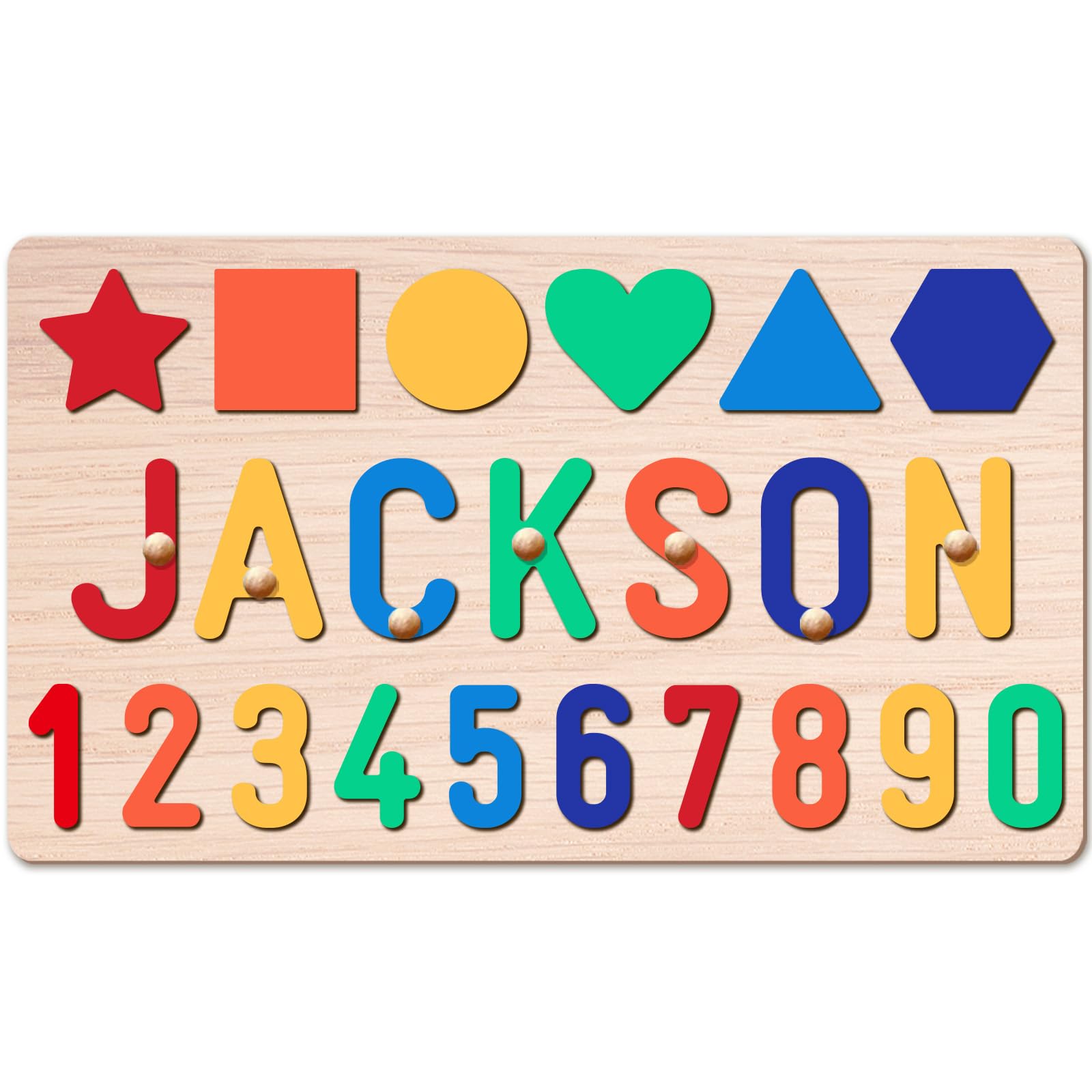 Azufemos Personalized Name Puzzle For Kids, Personalized Baby Gifts Name Puzzles For Toddlers 1-3, 1St Birthday For Girls & Boys