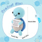Positive Turtle Crochet  Mini Crochet Turtle Funny Emotional Support Animal Small Crochet Plush Toy with Positive Messages Cheer up Knitted Doll for Women Inspirational Gift Party Decoration(Blue)
