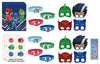 PJ Masks Birthday Party Supplies Favor Bundle Pack includes 8 Loot Bags, 8 RubberBracelets, 24 Tattoos, 8 Party PaperMasks, 1 Di