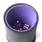 RERIVER PU Leather Dice Cup Set, Purple Velvet Interior Dice Cup Shaker Quiet with 6 Purple Translucent Dice for Liars Dice/Fark
