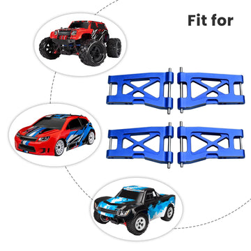 Hobbyfire Aluminum Suspension Arms 4-Pack Upgrades for 1/18 Traxxas LaTrax Teton - Blue