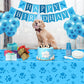 Paw Print Tablecloth, 1 Pack Large Size Plastic 54'X108' Dog Paw Print And Bone Sign Tablecloths, Cute Table Cover For Kids Boy Girl Puppy Dog Birthday Party Supplies- Blue