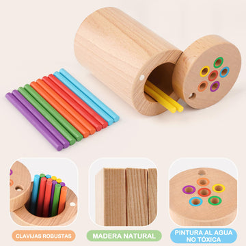 Vanplay Montessori Toys For 2 3 Year Old, Toddler Toys Color Matching Fine Motor Toys For Toddlers 3, Sensory Toys, Wooden Educational Toys For 2 Year Old