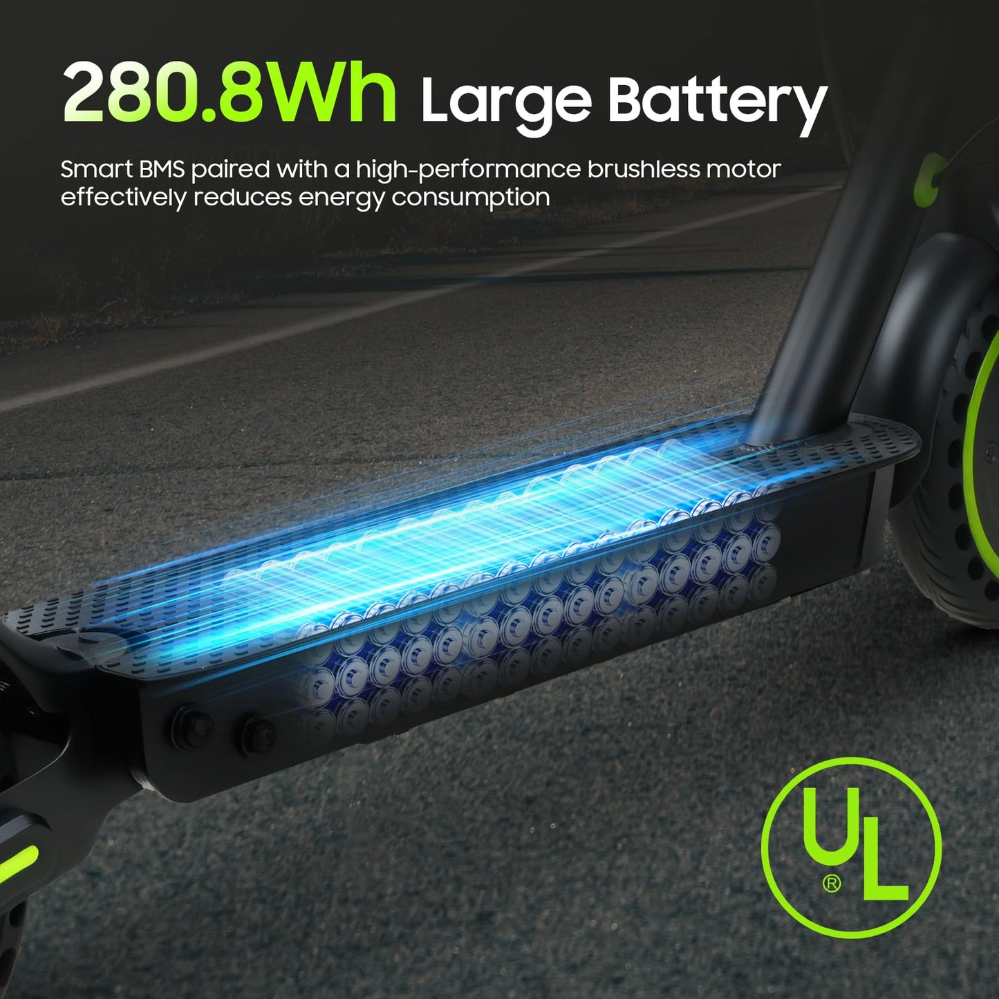 ChangBu Electric Scooter,19 Mph Top Speed,15 Miles Range,8.5   Solid Tires, 350W Motor,Rear Suspension,Dual Brake,Foldable E-Sco