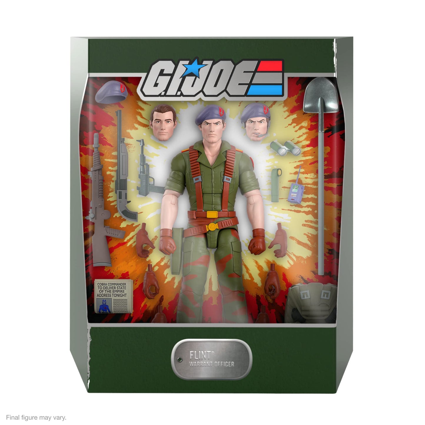 Super7 ULTIMATES! G.I. Joe Flint - 7 G.I. Joe Action Figure with Accessories Classic Cartoon Collectibles and Retro Toys