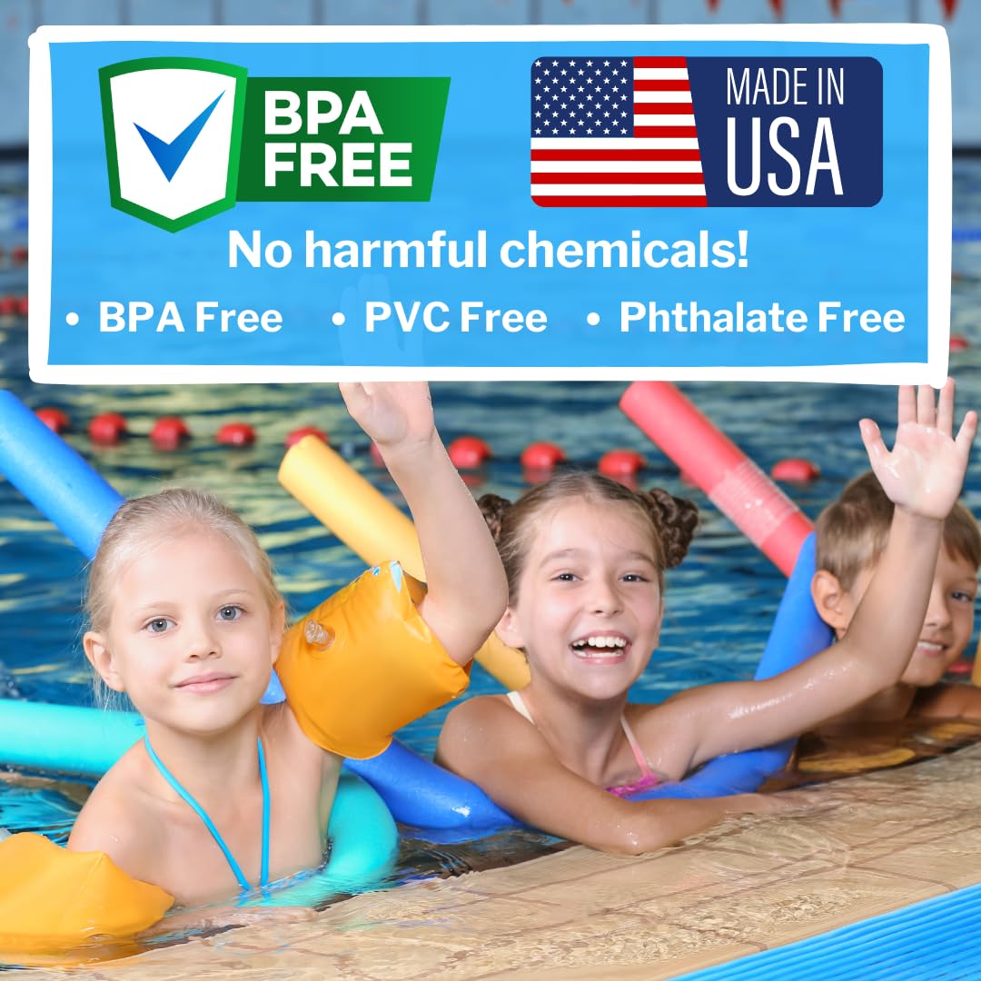 Pool Swim Noodle, FixFind 6 Pack 52 Inch Hollow Foam Pool Swim Noodle, Bright Foam Noodles for Swimming, Floating and Craft Proj