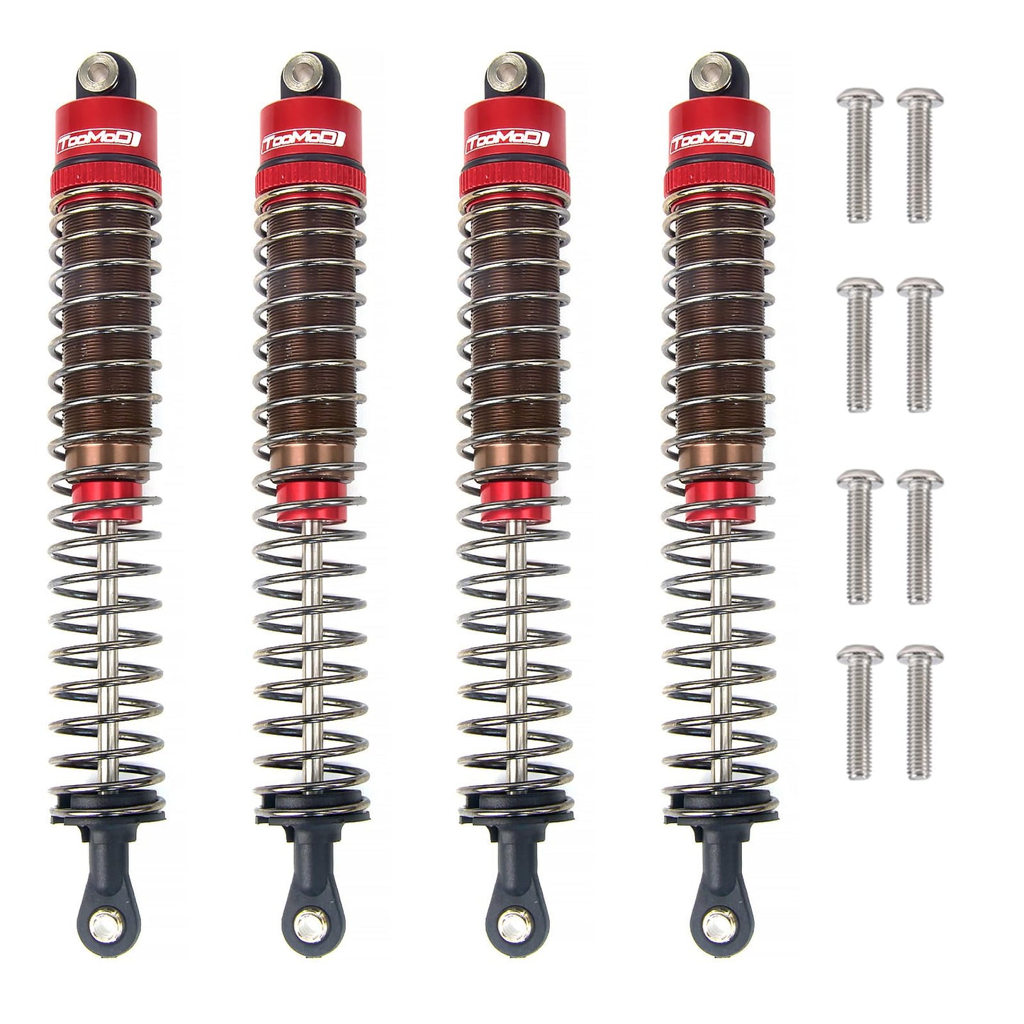 TOOMOD 1/10 110mm RC Oil filled Shock Absorbers kit for Tamiya Bullhead Super Clod Buster TRX4 Axial SCX10 D90 Crawler Car Buggy