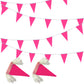 Lybutty 100 Feet Pink Pennant Banners Flags String Hanging Triangle Bunting Flags,Party Decorations For Grand Opening,Kids Birth