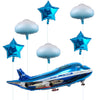 31Inch Large Airplane Blue Party Decoration Airplane Balloon Birthday Party Supplies (A Plane)