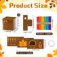 Pajean 18 Set Thanksgiving Box Crafts Kits DIY Thankful Turkey Boxes with Wooden Stick Thanksgiving Gratitude Prayer Jar Turkey