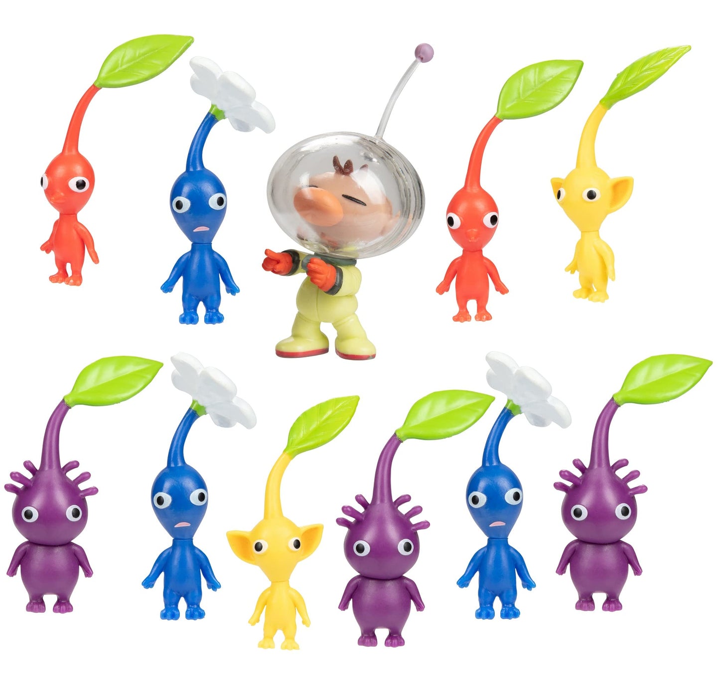 Super Mario Captain Olimar & Pikmin Set - 11 Plastic Figures, Model 410744