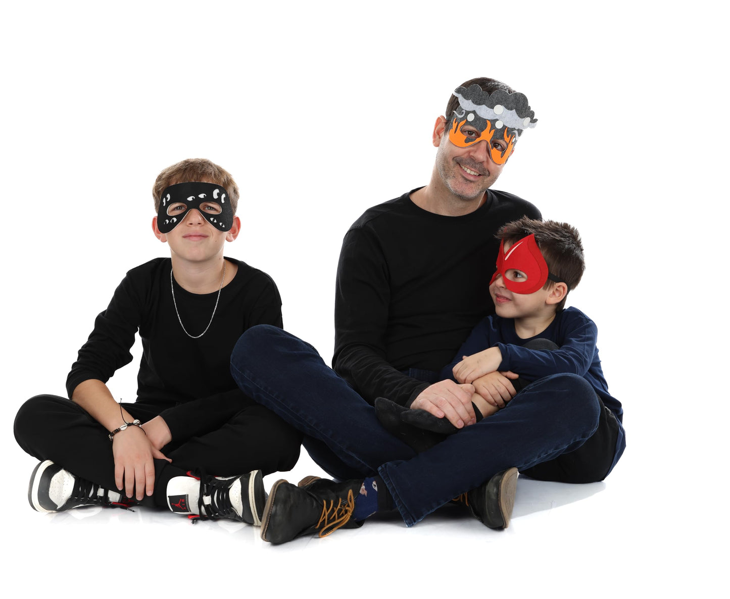 Little Pineapple Passover 10 Felt Plague Masks In A Decorative Fabric Storage Pouch For Pesach Seder