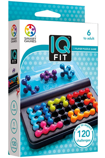 SmartGames IQ Fit 3D Travel Game for Ages 6+ - 120 Challenges - Multicolor - Model SG423US