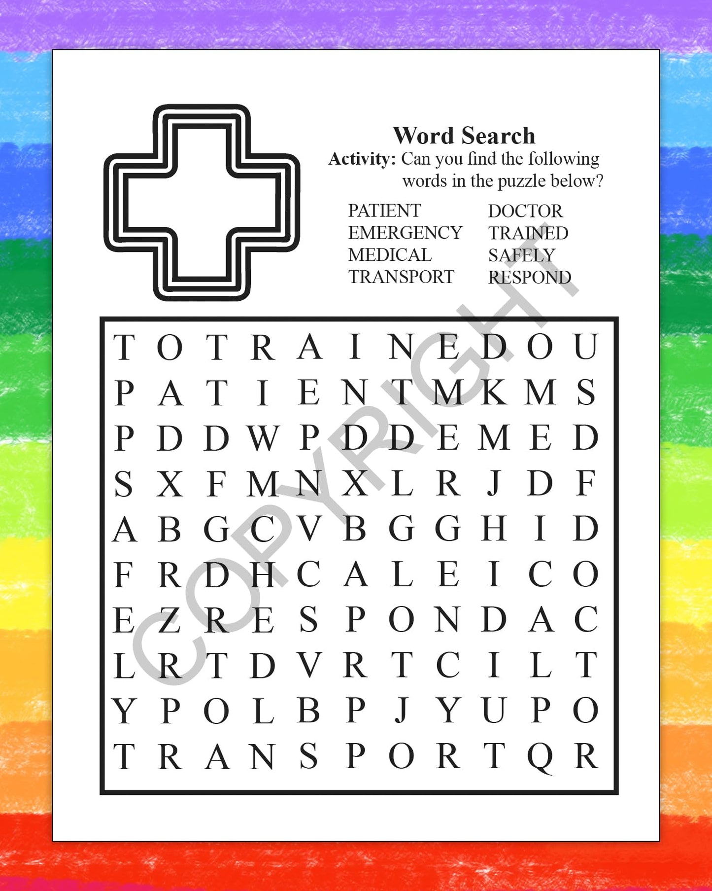 ZOCO - Emergency EMS Workers Save Lives - Coloring & Activity Books (25 Bulk Pack, Without Crayons) - Paramedics, Ambulance, 911